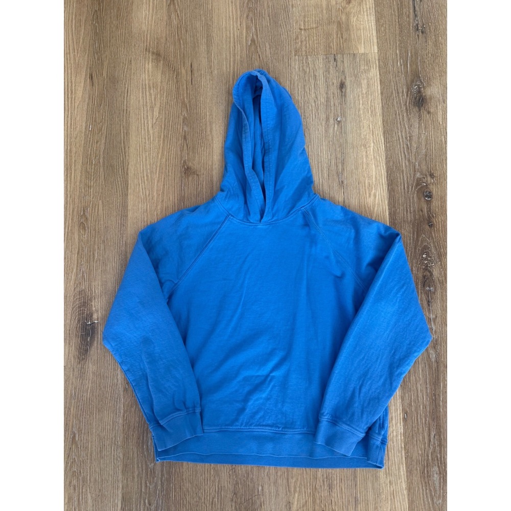 Primary Minimalist Hoodie Kids Size 14 Blue Cotton Blend Pullover Sweatshirt